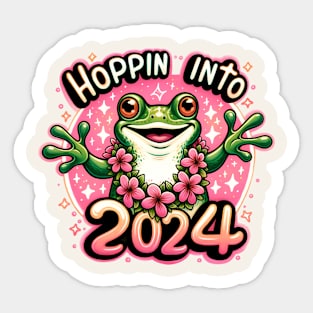 Hoppin Into 2024 Frog Sticker